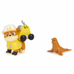 Spin Master PAW Patrol, Big Truck Pups, Figurine articulée Ruben avec drone de sauvetage à clipser, centre de commande et ani ...