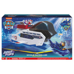 PAW Patrol PAT' PATROUILLE AQUA PUPS - WHALE PATROLLER - Vehicule Pat Patrouille Thème Mer Et Aventures Sous-Marines - Pat Patrouille jouet avec Chase et son véhicule - - Jouet Enfant 3 Ans et +