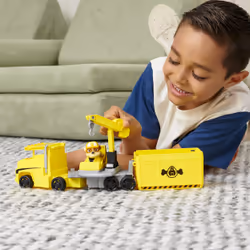PAW Patrol Pat' Patrouille Big Truck Pups - Camion + Figurine Ruben - Rejoins Pat' Patrouille Mission Camion Avec Ruben & Véhicule 22 Cm - - Jouet Enfant 3 Ans +