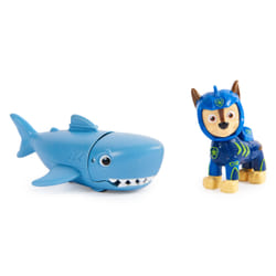 PAW Patrol , Aqua Pups, Figurines articulées Chase and Shark, jouets pour enfants à partir de 3 ans