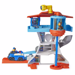 PAW Patrol La Pat' Patrouille - Tour De Contrôle - Jouet Univers Pat' Patrouille De 50 Cm - Avec Périscope, Missions, Toboggan, 7 Cartes 1 Véhicule Et 2 Figurines Chase - - Jouet Enfant 3 Ans Et + - Vue supplémentaire 5