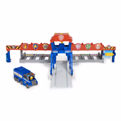 PAW Patrol , Big Truck Pups, Truck Stop HQ, Coffret de jeu transformable de 91,4 cm, figurines articulées, petites voitures, effets sonores et lumineux, pour les enfants à partir de 3 ans