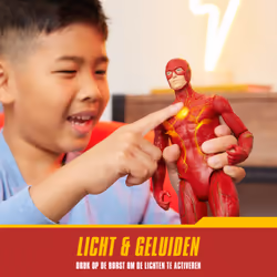 DC Comics THE FLASH - Figurine Interactive Flash Deluxe 30 Cm - Sons & Lumières - Revivez Les Aventures De L'homme A Grande Vitesse Et Des Super Héros - Film The Flash - Jouet Enfant 3 Ans Et +