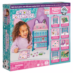 Games Gabby's Dollhouse, HQ, Dames, Morpion, Jeu de mémoire, Va à la pêche, Cartons de loto, Jeux de société, Jouet pour enfa ...