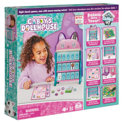 Games Gabby's Dollhouse, HQ, Dames, Morpion, Jeu de mémoire, Va à la pêche, Cartons de loto, Jeux de société, Jouet pour enfants, Netflix, Accessoires de fête, pour les enfants à partir de 4 ans
