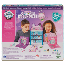 Games Gabby's Dollhouse, HQ, Dames, Morpion, Jeu de mémoire, Va à la pêche, Cartons de loto, Jeux de société, Jouet pour enfants, Netflix, Accessoires de fête, pour les enfants à partir de 4 ans - Vue supplémentaire 4