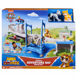 PAW Patrol , Cat Pack, Coffret Tour de contrôle de la Grande Vallée, avec 2 figurines, à partir de 3 ans