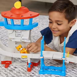 PAW Patrol , Cat Pack, Coffret Tour de contrôle de la Grande Vallée, avec 2 figurines, à partir de 3 ans