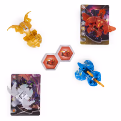 Bakugan Evolutions, Coffret Platinum Battle Bundle avec 4 , tapis de bataille, BakuCores, cartes et cartes Portail à collectionner, jouets pour garçons à partir de 6 ans