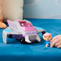 PAW Patrol PAT' PATROUILLE AQUA PUPS - Voiture + Figurine Stella - Voiture Pat Patrouille Stella - Figurine à Collectionner - Thème Mer Et Aventures Sous-Marines - - Jouet Enfant 3 Ans +