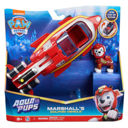 PAW Patrol PAT' PATROUILLE AQUA PUPS - Voiture + Figurine Marcus - Voiture Pat Patrouille Marcus - Figurine à Collectionner - Thème Mer Et Aventures Sous-Marines - - Jouet Enfant 3 Ans +