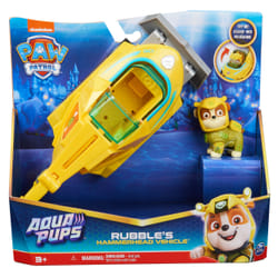 PAW Patrol PAT' PATROUILLE AQUA PUPS - Voiture + Figurine Ruben - Voiture Pat Patrouille Ruben - Figurine à Collectionner - Thème Mer Et Aventures Sous-Marines - - Jouet Enfant 3 Ans +