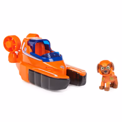 PAW Patrol PAT' PATROUILLE AQUA PUPS - Voiture + Figurine Zuma - Voiture Pat Patrouille Zuma - Figurine à Collectionner - Thème Mer Et Aventures Sous-Marines - - Jouet Enfant 3 Ans +