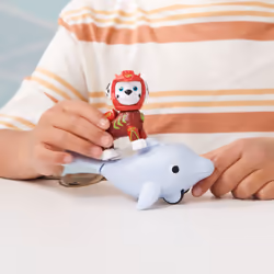 PAW Patrol , Aqua Pups, Figurines articulées Marshall and Dolphin, jouets pour enfants à partir de 3 ans