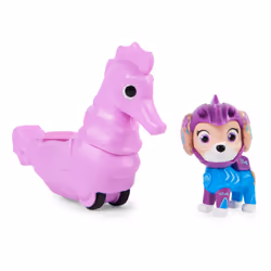 PAW Patrol , Aqua Pups, Figurines articulées Coral and Seahorse, jouets pour enfants à partir de 3 ans