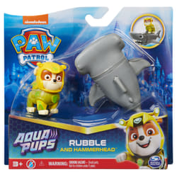 PAW Patrol , Aqua Pups, Figurines articulées Rubble and Hammerhead, jouets pour enfants à partir de 3 ans