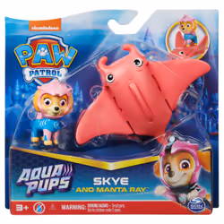 PAW Patrol , Aqua Pups, Figurines articulées Skye and Manta Ray, jouets pour enfants à partir de 3 ans, 3 an(s), Multicolore