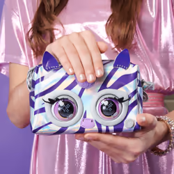 Purse Pets MÉTALLIQUE MAGIC - ZÈBRE - COMPAGNON INTERACTIF FORMAT SAC À MAIN - Animal Interactif Style Métallique Qui Cligne Des Yeux - Sons Et Modes De Jeu - Jouet Enfant 5 Ans Et + - Vue supplémentaire 6