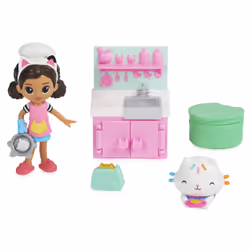 Gabby's Dollhouse - GABBY ET LA MAISON MAGIQUE - PACK 2 FIGURINES ET ACCESSOIRES - Coffret Pâtisseries - Gabby, 1 Figurine Ch ...