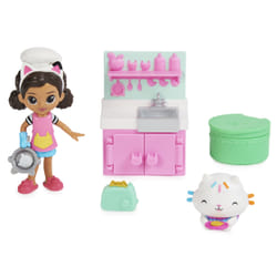 Gabby's Dollhouse - GABBY ET LA MAISON MAGIQUE - PACK 2 FIGURINES ET ACCESSOIRES - Coffret Pâtisseries - Gabby, 1 Figurine Chat Et Accessoires - Dessin Animé Gabby Chat - Jouet Enfant 3 Ans et +