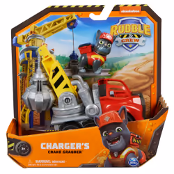 Rubble &amp; Crew Charger’s Crane Grabber, Camion avec grue, 3 an(s), Plastique, Gris, Rouge, Jaune