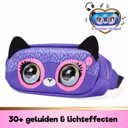 Purse Pets - SAC BANANE GUÉPARD - COMPAGNON INTERACTIF FORMAT SAC CEINTURE - Animal Interactif Avec 30 Sons Réactions Et Effets Lumineux Arc-en-Ciel - 5 Chansons À Découvrir - Jouet Enfant 5 Ans Et +