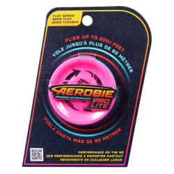 Aerobie Disque volant miniature Pro Lite, parfait pour les enfants, pour les cadeaux de fêtes et pour jouer dans le jardin, jeux d'extérieur pour les enfants et la famille à partir de 5 ans, les styles peuvent varier