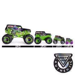 Monster Jam , Monster truck Megalodon officiel, véhicule en métal moulé à collectionner, échelle 1:24, jouets pour garçons et filles à partir de 3 ans