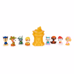 PAW Patrol , 10e anniversaire, Mini-figurine surprise à collectionner de 5 cm avec une boîte tour de contrôle (plusieurs modèles disponibles), jouets pour enfants à partir de 3 ans