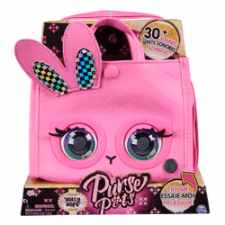 Purse Pets - TOTE BAG LAPIN - ANIMAL INTERACTIF FORMAT SAC À MAIN - Sac pour Enfant Lapin Qui Cligne Des Yeux - À L'Epaule Ou ...