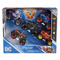 PACK DE 5 VEHICULES DIE-CAST 1:64 DC COMICS Monster Jam