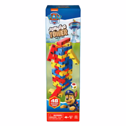 Games LA PAT PATROUILLE - TOUR JENGA La Pat' Patrouille - Paw Patrol - Jeu de Société Tour À Construire Pat' Patrouille - 48 Blocs Et 1 Dé - Jeu d'Équilibre Patience Raisonnement - Jouet Enfant 4 Ans et +
