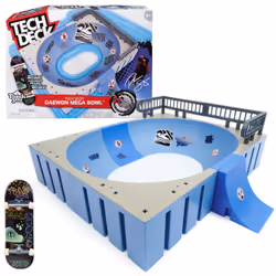 Tech Deck - FINGER SKATE - MEGA BOWL X-CONNECT - Skate Park Rampe 100% Modulable À Construire Et Personnaliser + 1 Finger Skate Thank You Exclusif - Mini skate - Jouet Enfant 6 Ans et +