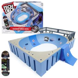 Tech Deck - FINGER SKATE - MEGA BOWL X-CONNECT - Skate Park Rampe 100% Modulable À Construire Et Personnaliser + 1 Finger Skate Thank You Exclusif - Mini skate - Jouet Enfant 6 Ans et +