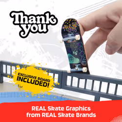 Tech Deck - FINGER SKATE - MEGA BOWL X-CONNECT - Skate Park Rampe 100% Modulable À Construire Et Personnaliser + 1 Finger Skate Thank You Exclusif - Mini skate - Jouet Enfant 6 Ans et +