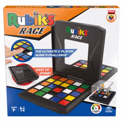 Games RUBIK'S RACE - Jeu de Casse-Tête Coloré Rubik's - Jeu de société Classique 3X3 - Stratégie Ultime Face à Face - Jeu pour Deux Joueurs - Jeux de société - Jouet Enfant 7 Ans et +