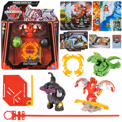 Bakugan 3.0 - STARTER PACK NOUVELLE GENERATION - Nillious, Hammerhead Et Dragonoid Special Attack, 1 Anneau de Combat, 1 Cart ...