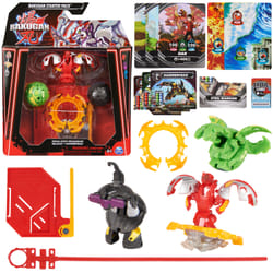 Bakugan 3.0 - STARTER PACK NOUVELLE GENERATION - Nillious, Hammerhead Et Dragonoid Special Attack, 1 Anneau de Combat, 1 Carte Lanceur et 9 Cartes - Collection Jouet - Jouet Enfant 6 Ans Et +