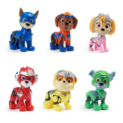 PAW Patrol - La Super Patrouille Le Film - Multipack 6 Figurines - Figurine Pat Patrouille À Collectionner - Chase Marcus Ruben Stella Rocky Zuma - Pat Patrouille Jouet - Jouet Enfant 3 Ans et +