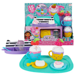 Gabby's Dollhouse , Coffret fête gourmande, Coffret jeux de rôle cuisine fête chocolat chaud avec fruits et vermicelles, jouets pour filles et garçons à partir de 3 ans