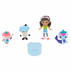 Gabby's Dollhouse DreamWorks , Coffret cadeau édition camping avec figurines Gabby Girl, Pandy Paws, Baby Box et MerCat, jouets à collectionner pour filles et garçons à partir de 3 ans