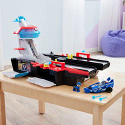 PAW Patrol - La Super Patrouille Le Film - Quartier Général Marine - Voiture Figurine Pat Patrouille À Collectionner - Sons Et Lumières - Pat Patrouille Jouet - Voiture pour Enfant 3 Ans et +