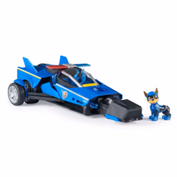 PAW Patrol - La Super Patrouille Le Film - Véhicule Deluxe Chase - Voiture Figurine Figurine Pat Patrouille À Collectionner - Sons Et Lumières - Pat Patrouille Jouet - Voiture pour Enfant 3 Ans et + - Vue supplémentaire 7