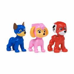 PAW Patrol : La Super Patrouille le film, Coffret cadeau de 3 figurines Pup Squad avec figurines Chase, Stella et Marcus Supe ...
