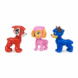 PAW Patrol : La Super Patrouille le film, Coffret cadeau de 3 figurines Pup Squad avec figurines Chase, Stella et Marcus Super-Chiots, jouets pour filles et garçons à partir de 3 ans