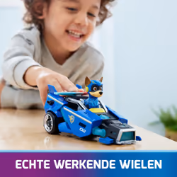 PAW Patrol - La Super Patrouille Le Film - Véhicule + Figurine Chase - Voiture Figurine Pat Patrouille À Collectionner - Sons Lumières - Pat Patrouille Jouet - Voiture pour Enfant 3 Ans et + - Vue supplémentaire 3