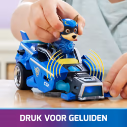PAW Patrol - La Super Patrouille Le Film - Véhicule + Figurine Chase - Voiture Figurine Pat Patrouille À Collectionner - Sons Lumières - Pat Patrouille Jouet - Voiture pour Enfant 3 Ans et + - Vue supplémentaire 4
