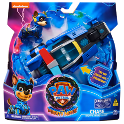 PAW Patrol - La Super Patrouille Le Film - Véhicule + Figurine Chase - Voiture Figurine Pat Patrouille À Collectionner - Sons Lumières - Pat Patrouille Jouet - Voiture pour Enfant 3 Ans et + - Vue supplémentaire 9