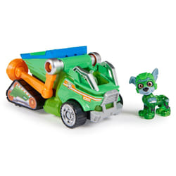 PAW Patrol - La Super Patrouille Le Film - Véhicule + Figurine Rocky - Voiture Figurine Pat Patrouille À Collectionner - Sons Lumières - Pat Patrouille Jouet - Voiture pour Enfant 3 Ans et +