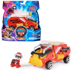 PAW Patrol - La Super Patrouille Le Film - Véhicule + Figurine Marcus - Voiture Figurine Pat Patrouille À Collectionner - Sons Lumières - Pat Patrouille Jouet - Voiture pour Enfant 3 Ans et +